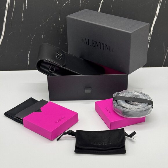 NEW VALENTINO V-STUD-II VLX-133C AVIATOR UNISEX GOLD ROSE EYEGLASSES - Picture 10 of 10